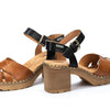 PIKOLINOS Heeled Sandals Leather Canarias for Woman Brandy