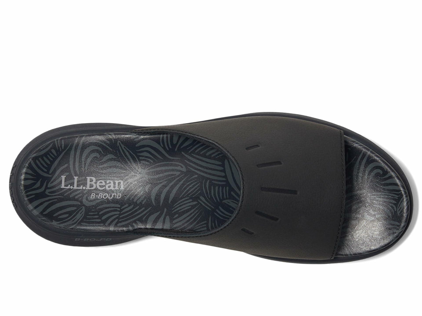L.L.Bean Women's Freeport Slide Sandal, Dark Black, 10