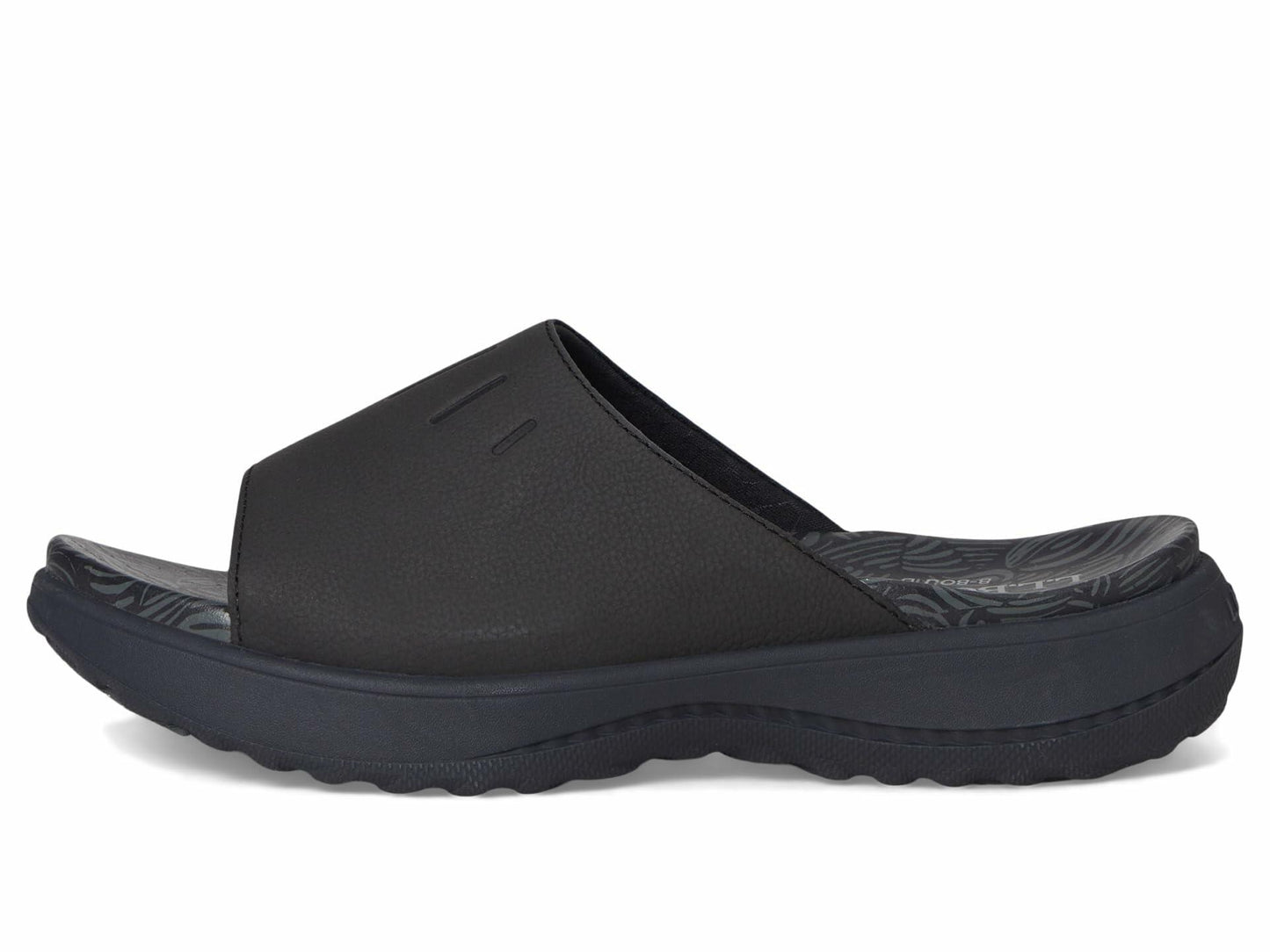 L.L.Bean Women's Freeport Slide Sandal, Dark Black, 10