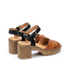 PIKOLINOS Heeled Sandals Leather Canarias for Woman Brandy