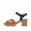 PIKOLINOS Heeled Sandals Leather Canarias for Woman Brandy