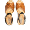 PIKOLINOS Heeled Sandals Leather Canarias for Woman Brandy