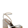 Badgley Mischka Freedom Glitter Block Heel with Bejeweled Straps