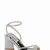 Badgley Mischka Freedom Glitter Block Heel with Bejeweled Straps
