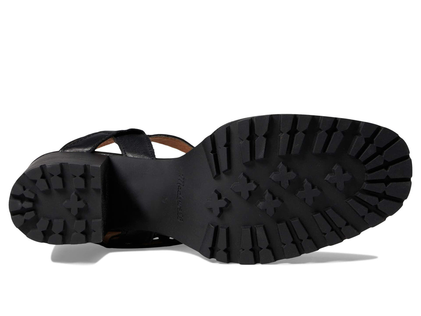Madewell The Claudie Heeled Lugsole Mary Jane in Leather - Ankle Strap with Buckle Closure, and Stylish Women's Sandals True Black 6.5 M