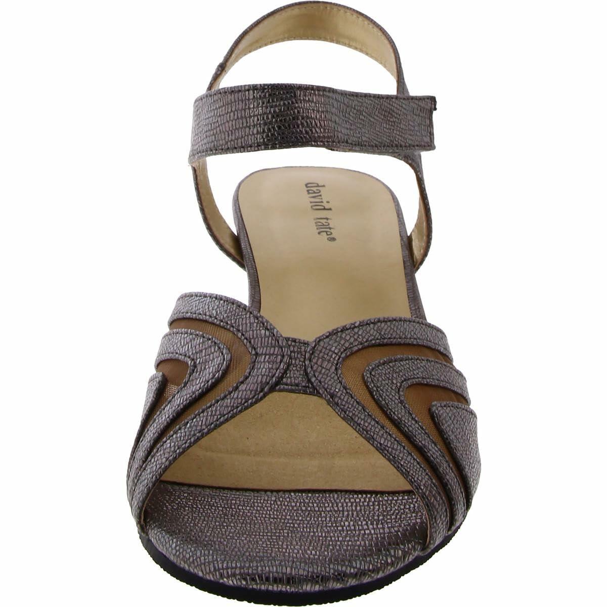 David Tate Admire Pewter Lizard Print 7 W (D)