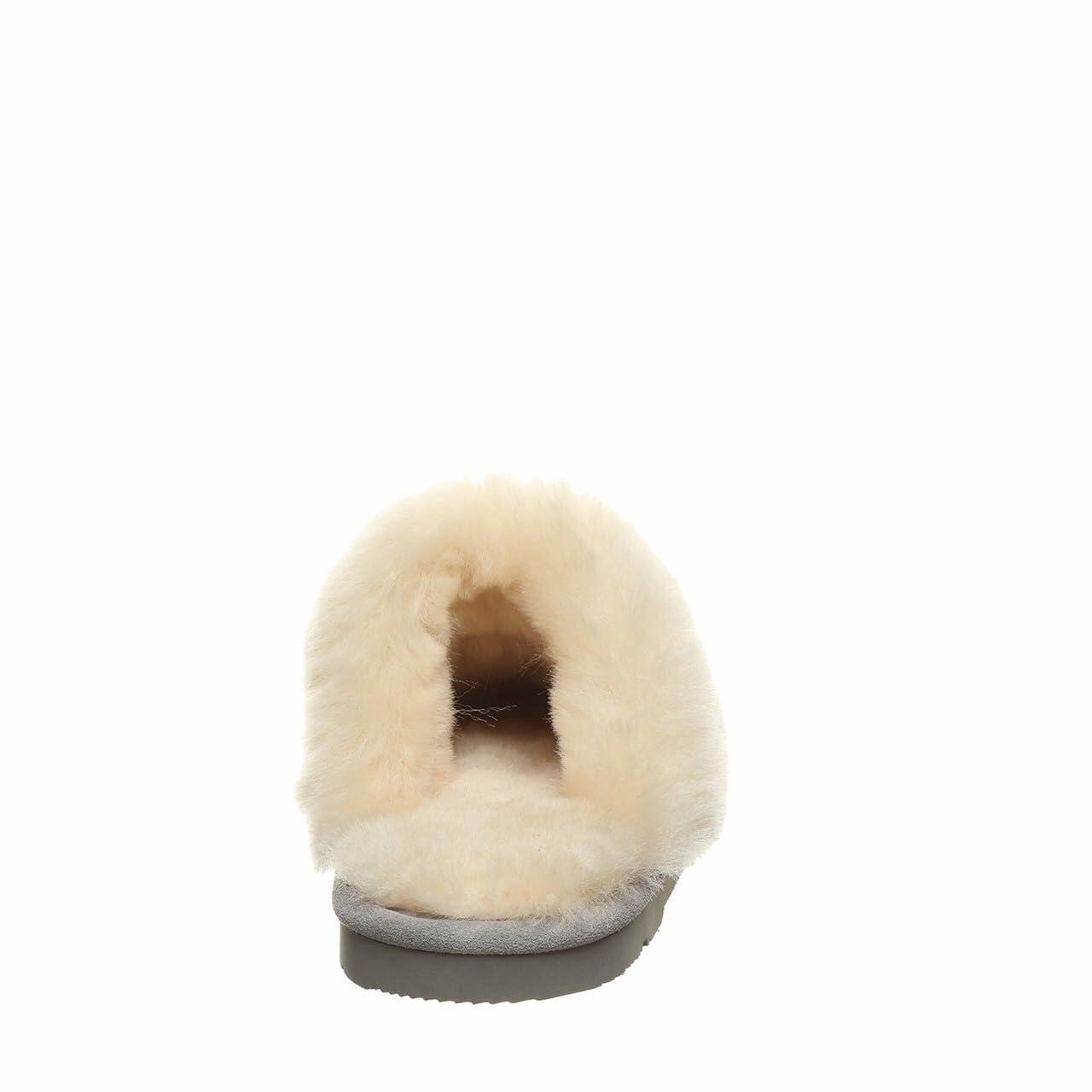 BEARPAW Women's Loki Gray Fog Size 12 | Soft Suede Indoor & Outdoor Slippers | Comfortable & Lightweight Footwear for Women