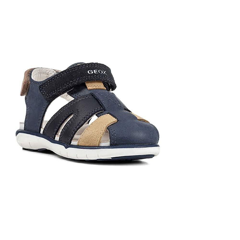 Geox Baby Boy's Sandal Delhi 8 (Toddler) Navy/Ochre 22 (US 6.5 Toddler) M