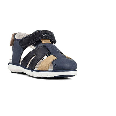 Geox Baby Boy's Sandal Delhi 8 (Toddler) Navy/Ochre 22 (US 6.5 Toddler) M