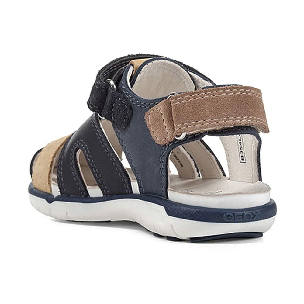 Geox Baby Boy's Sandal Delhi 8 (Toddler) Navy/Ochre 22 (US 6.5 Toddler) M
