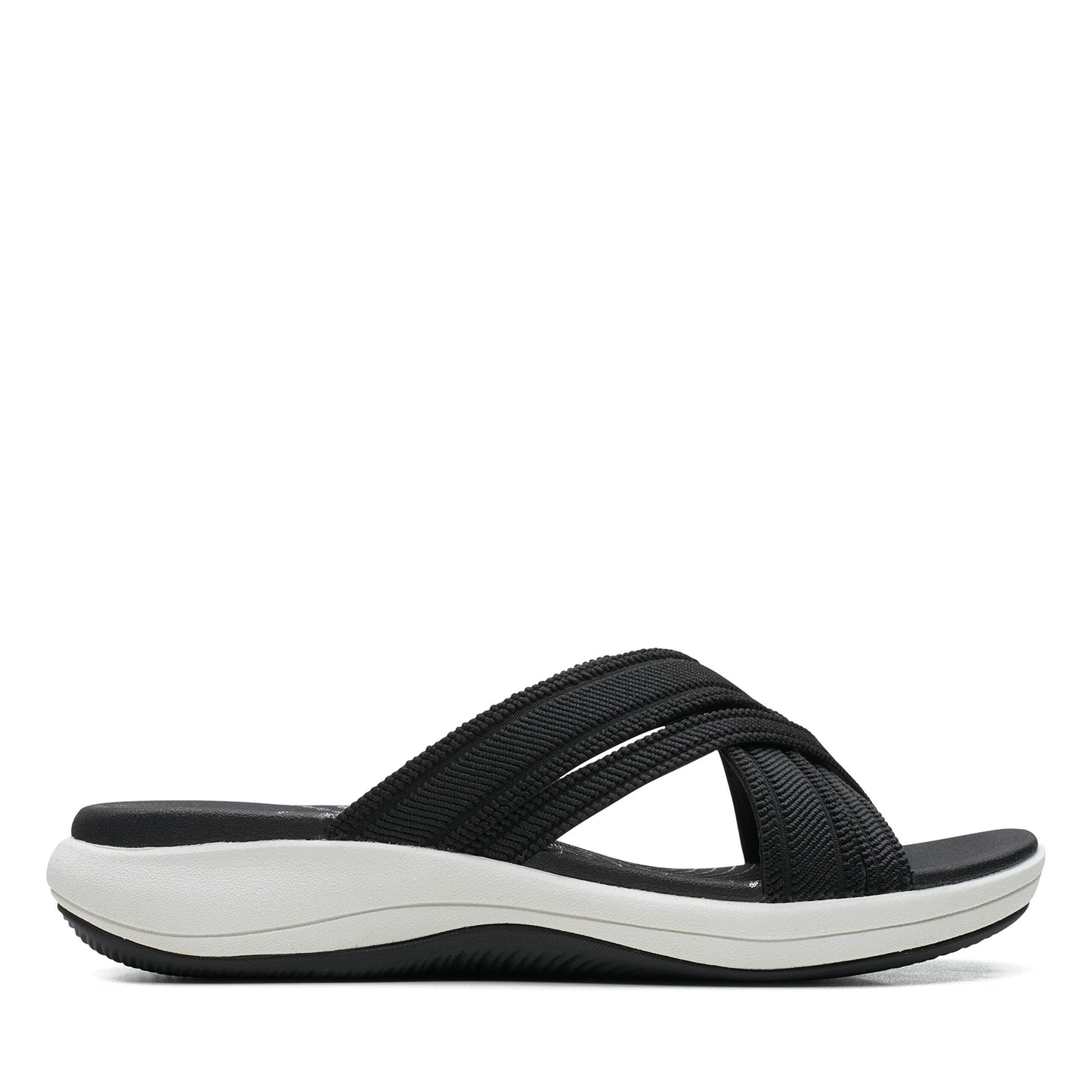 Clarks Women's Wedge Sandal, Black, 6 UK