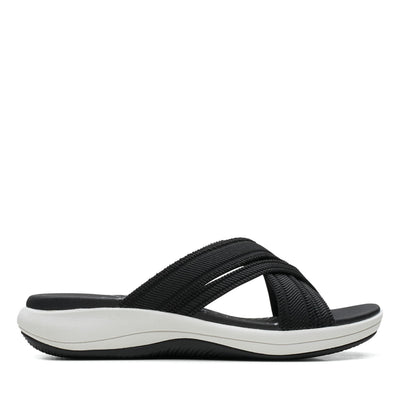 Clarks Women's Wedge Sandal, Black, 6 UK