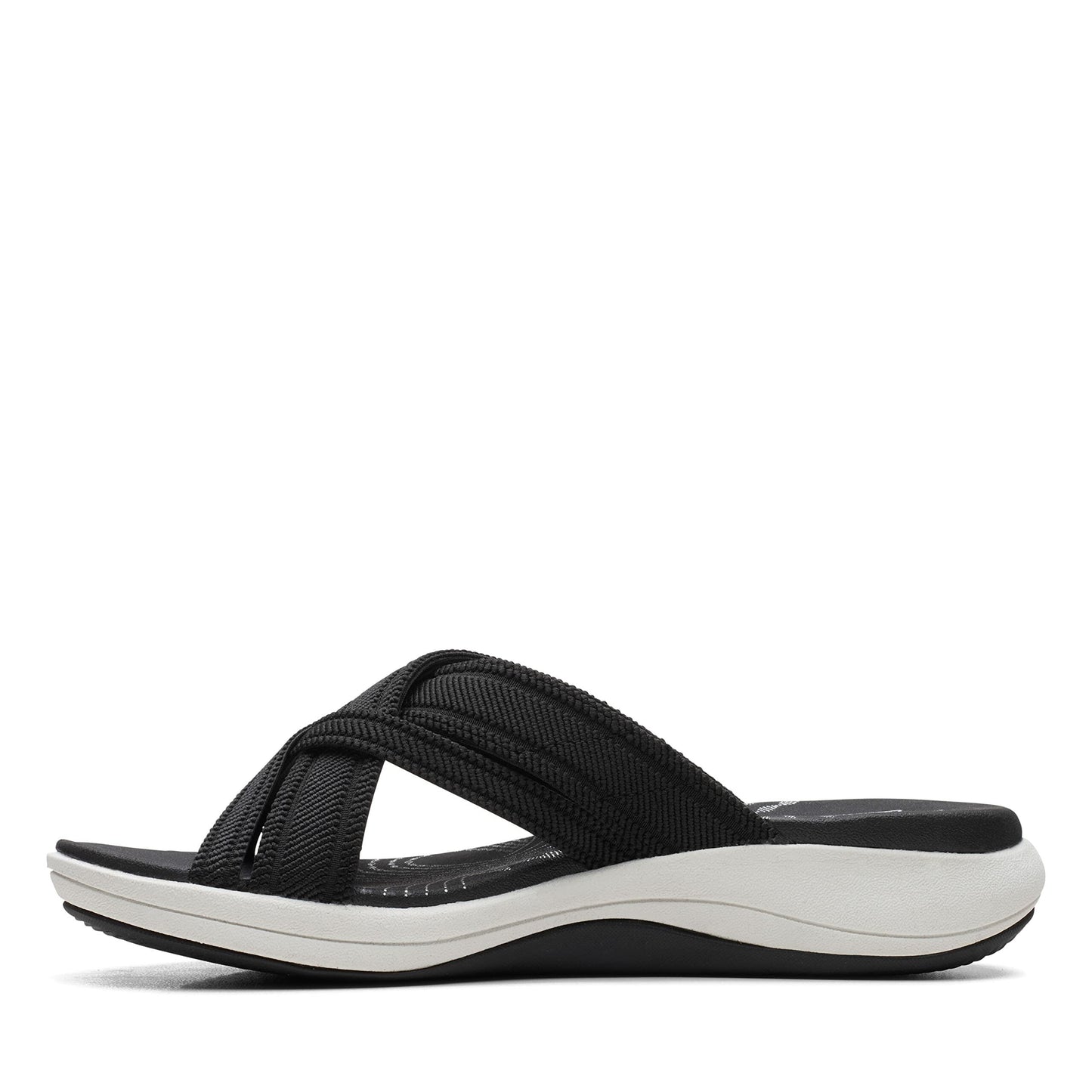 Clarks Women's Wedge Sandal, Black, 6 UK