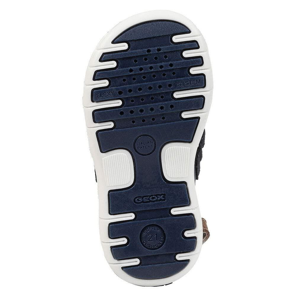 Geox Baby Boy's Sandal Delhi 8 (Toddler) Navy/Ochre 22 (US 6.5 Toddler) M