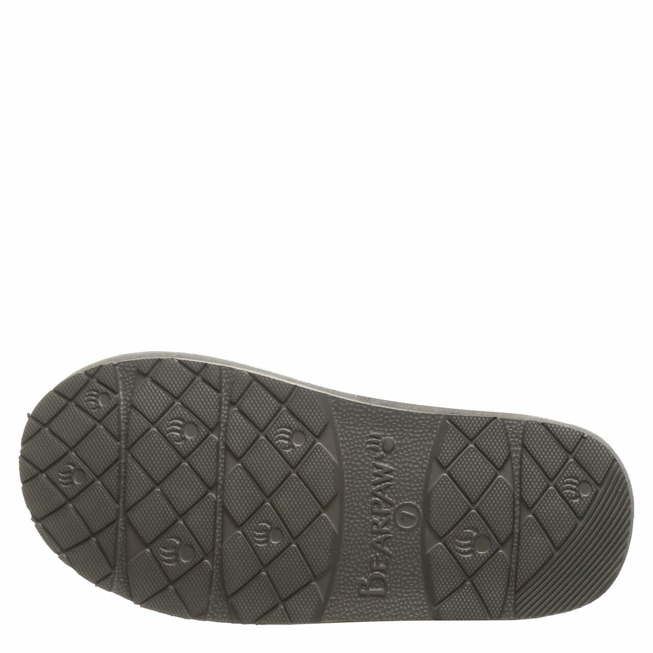 BEARPAW Women's Loki Gray Fog Size 12 | Soft Suede Indoor & Outdoor Slippers | Comfortable & Lightweight Footwear for Women