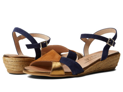 Eric Michael Kitty Women's Closed Toe Espadrille (navy combo, EU 39/ US 8-8.5)