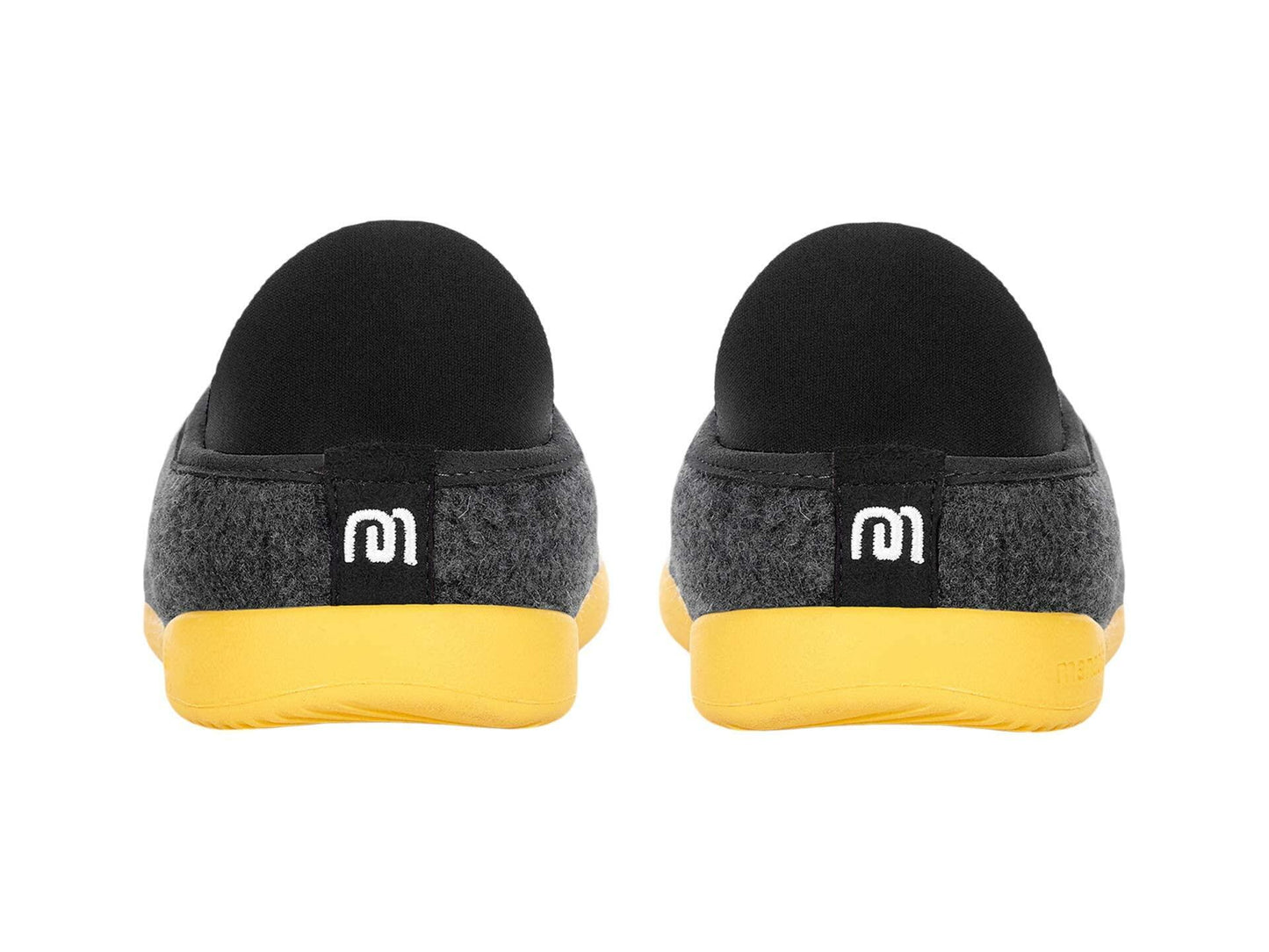 mahabis Curve Classic Slippers, Comfy, Premium Unisex House Shoe for Indoors and Outdoors Larvik Dark Grey/Skane Yellow 44 (US Men's 10.5) Medium