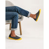 mahabis Curve Classic Slippers, Comfy, Premium Unisex House Shoe for Indoors and Outdoors Larvik Dark Grey/Skane Yellow 44 (US Men's 10.5) Medium