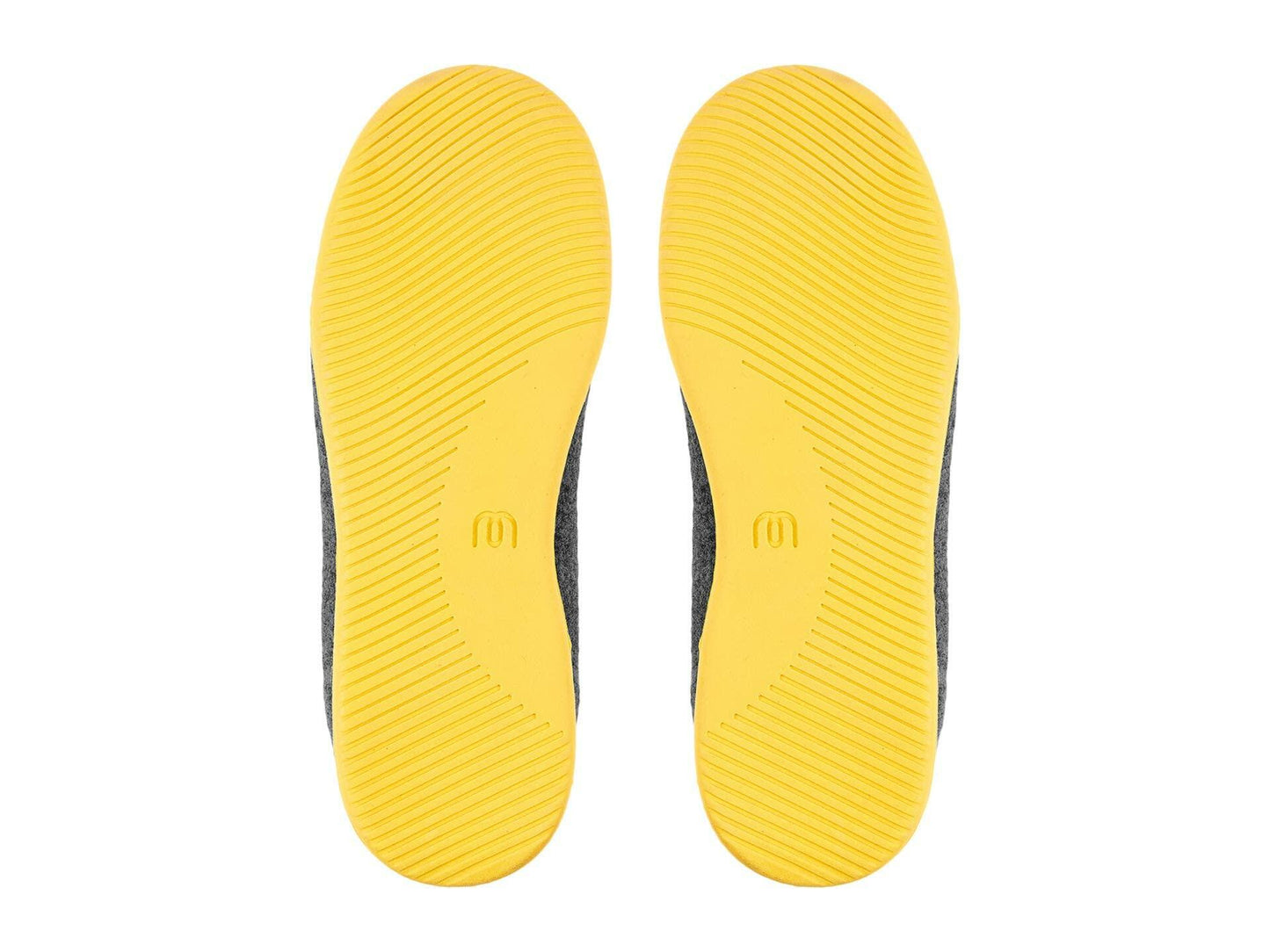 mahabis Curve Classic Slippers, Comfy, Premium Unisex House Shoe for Indoors and Outdoors Larvik Dark Grey/Skane Yellow 44 (US Men's 10.5) Medium