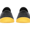 mahabis Curve Classic Slippers, Comfy, Premium Unisex House Shoe for Indoors and Outdoors Larvik Dark Grey/Skane Yellow 44 (US Men's 10.5) Medium