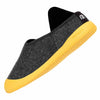 mahabis Curve Classic Slippers, Comfy, Premium Unisex House Shoe for Indoors and Outdoors Larvik Dark Grey/Skane Yellow 44 (US Men's 10.5) Medium