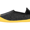 mahabis Curve Classic Slippers, Comfy, Premium Unisex House Shoe for Indoors and Outdoors Larvik Dark Grey/Skane Yellow 44 (US Men's 10.5) Medium