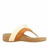 Taos Footwear Women's Sun Queen Cognac/Off White Sandal 8-8.5 M US
