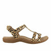 Taos Footwear Women's Trophy 2 Tan Leopard Print Sandal 11 (M) US