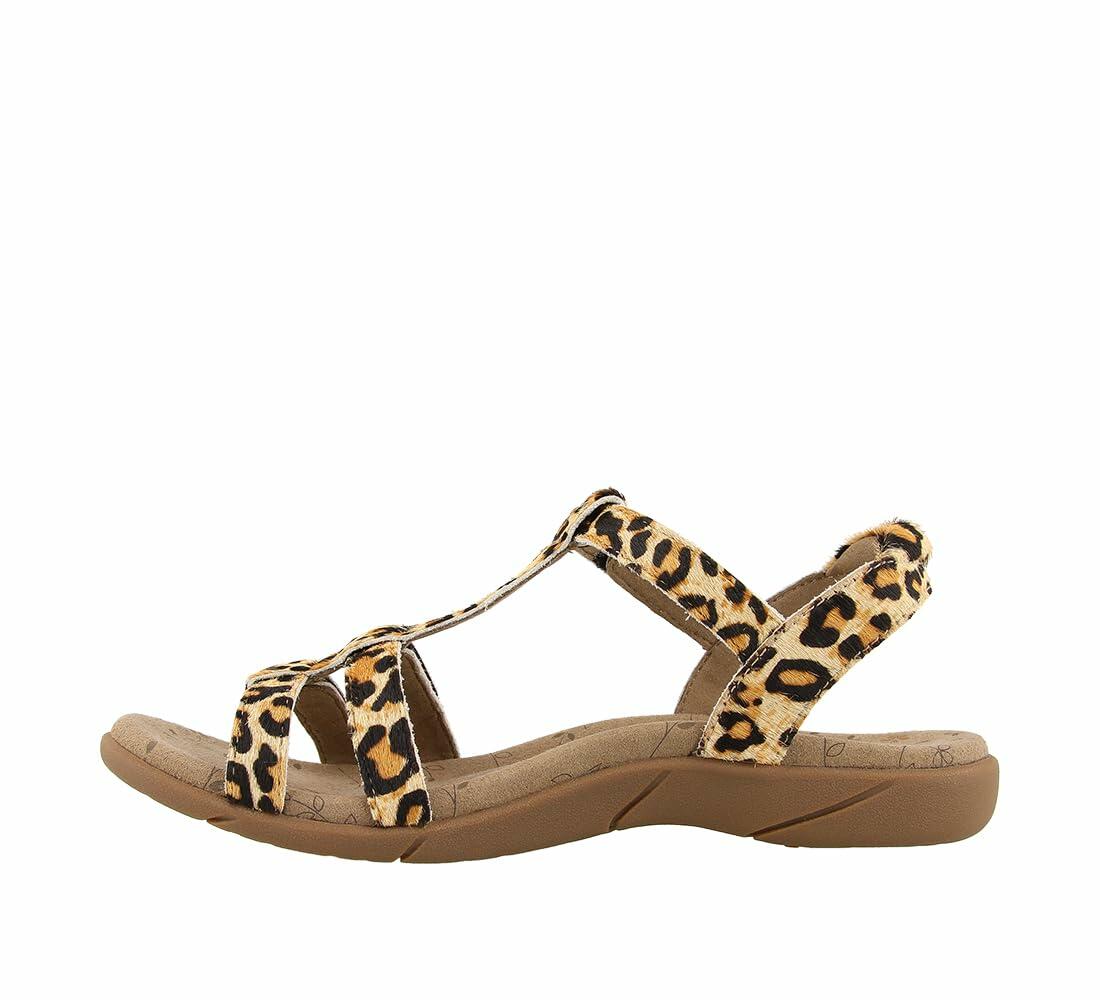 Taos Footwear Women's Trophy 2 Tan Leopard Print Sandal 11 (M) US