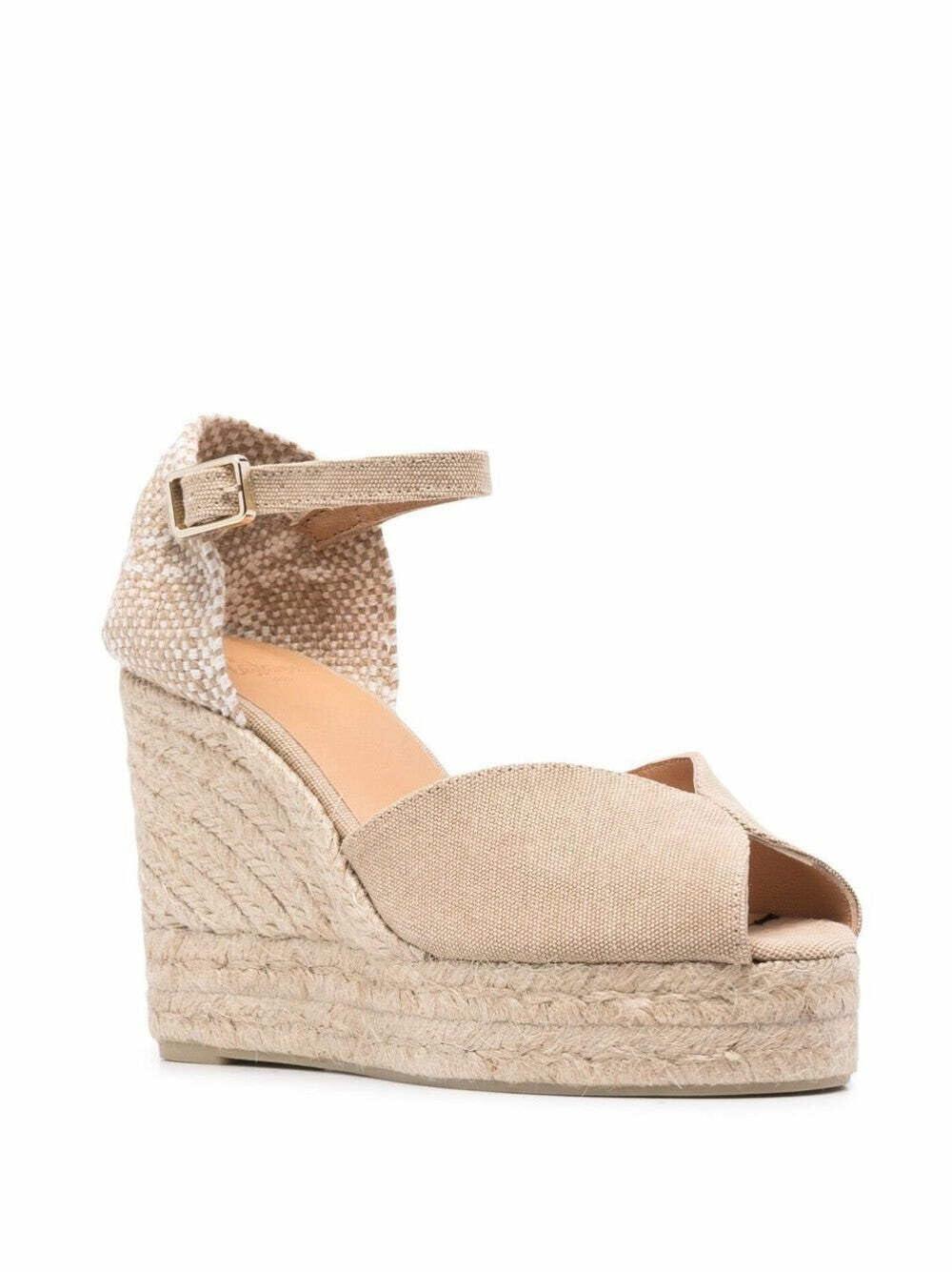 CASTANER Bianca 80 mm Wedge Espadrille Sand 39 (US Women's 8) M