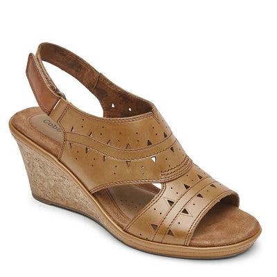Cobb Hill Janna Perf Sling Tan 9 D - Wide