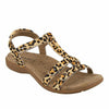 Taos Footwear Women's Trophy 2 Tan Leopard Print Sandal 11 (M) US