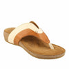 Taos Footwear Women's Sun Queen Cognac/Off White Sandal 8-8.5 M US