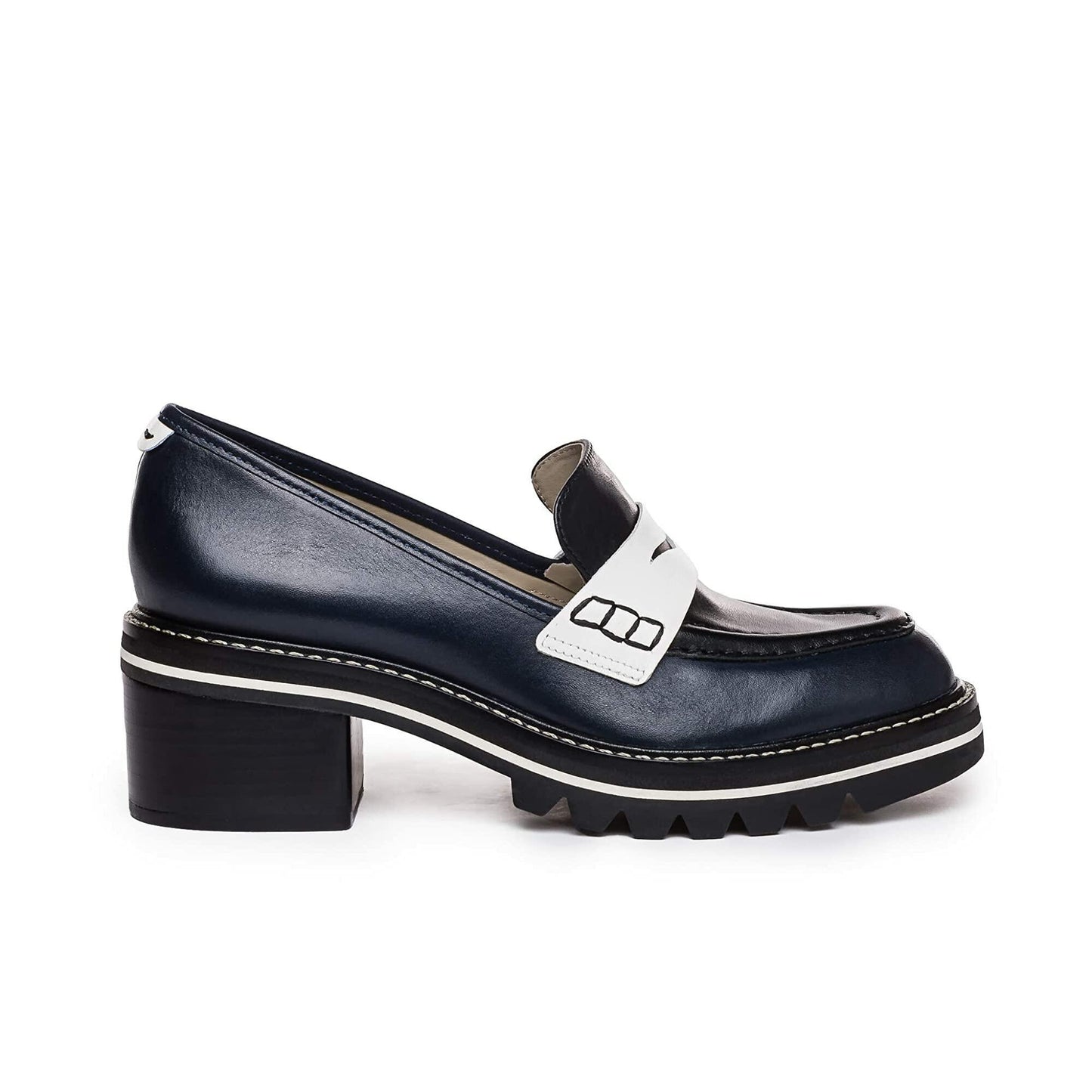 Bernardo Selma Navy Multi Antique Calf 6.5 M