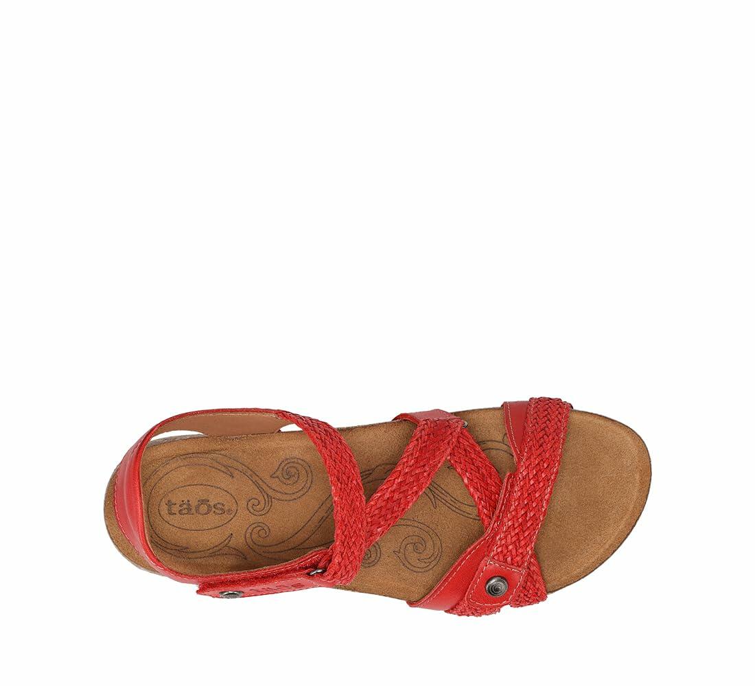 Taos Footwear Women's Trulie True Red Sandal 11-11.5 (M) US