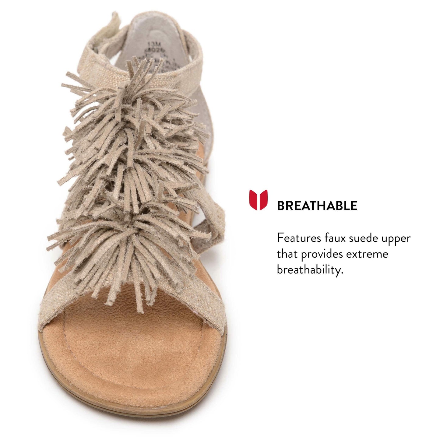Minnetonka Eloise - Strap Sandals for Toddlers Crafted with Faux Suede Upper, Fabric Lining, Ankle Strap Closure, Cushioned Footbed, and Rubber Outsole, M-12