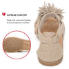 Minnetonka Eloise - Strap Sandals for Toddlers Crafted with Faux Suede Upper, Fabric Lining, Ankle Strap Closure, Cushioned Footbed, and Rubber Outsole, M-12