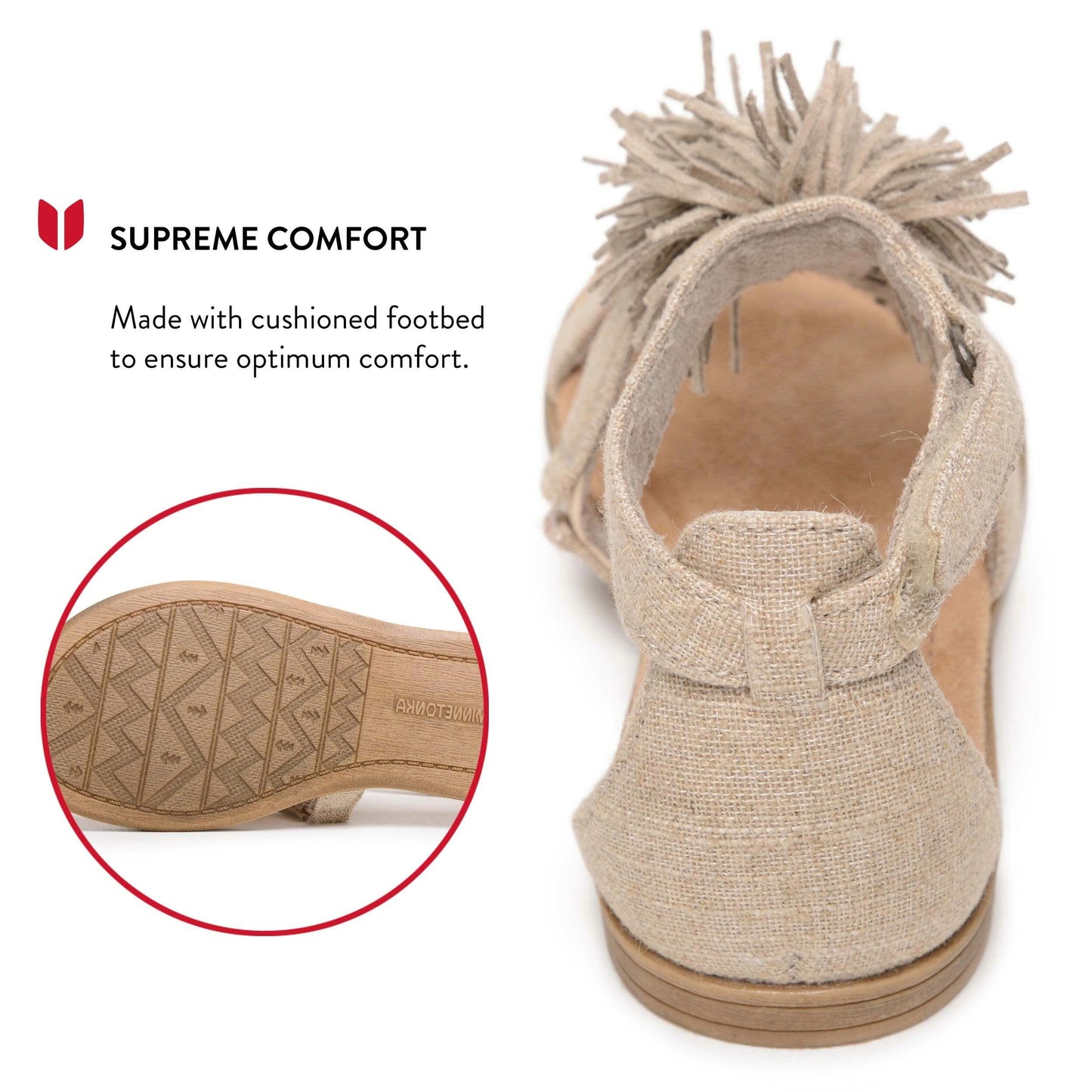 Minnetonka Eloise - Strap Sandals for Toddlers Crafted with Faux Suede Upper, Fabric Lining, Ankle Strap Closure, Cushioned Footbed, and Rubber Outsole, M-12