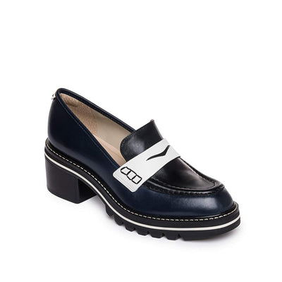 Bernardo Selma Navy Multi Antique Calf 6.5 M