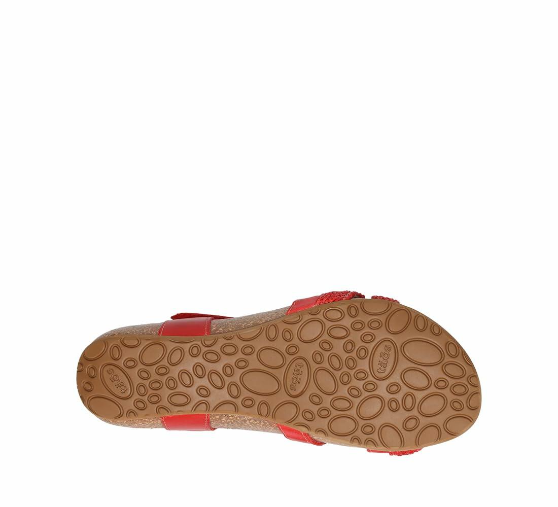 Taos Footwear Women's Trulie True Red Sandal 11-11.5 (M) US