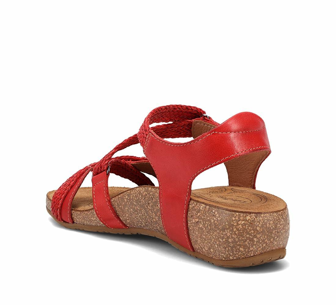 Taos Footwear Women's Trulie True Red Sandal 11-11.5 (M) US