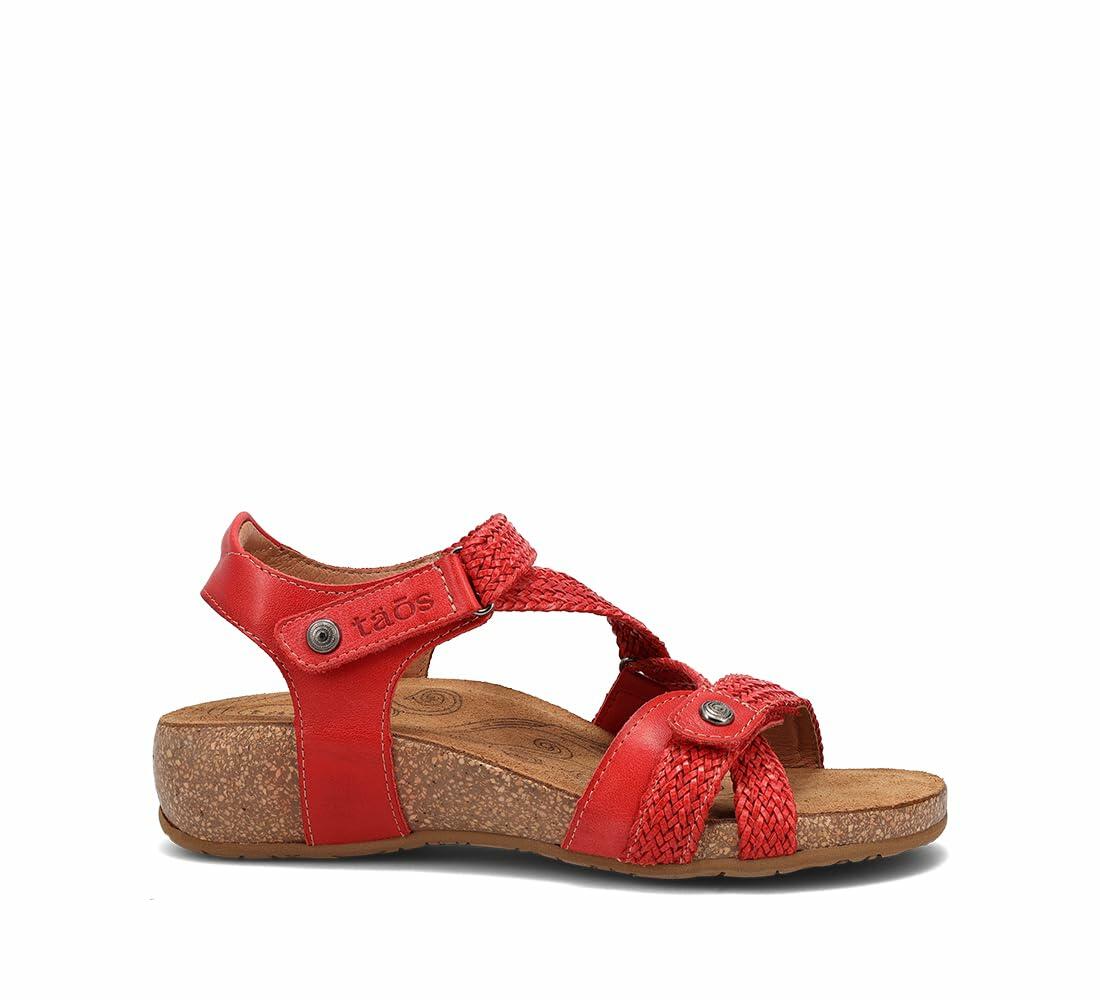 Taos Footwear Women's Trulie True Red Sandal 11-11.5 (M) US