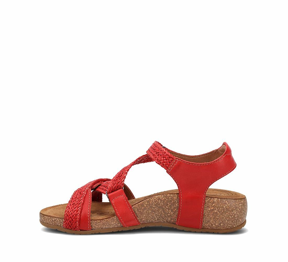 Taos Footwear Women's Trulie True Red Sandal 11-11.5 (M) US