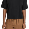 Vince Women's Wide Sleeve Crop Tee, Black, XL