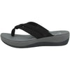 Clarks Women's Flip-Flop, Black Textile, 8