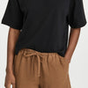 Vince Women's Wide Sleeve Crop Tee, Black, XL