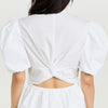 Vince Women's Draped Puff Sleeve Blouse, Optic White, 2