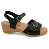 Sanita Sorrento Clog Sandals for Women - Arch Support, Adjustable, APMA-Approved Slip-On Comfort Sandals - Black, Womens 7.5-8
