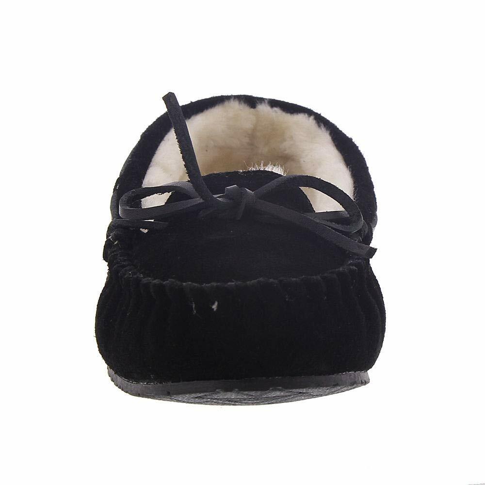 Minnetonka Lodge Trapper Womens Slipper 7 E US BlackNatural