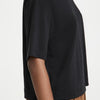 Vince Women's Wide Sleeve Crop Tee, Black, XL